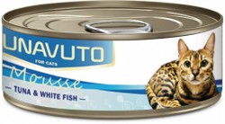 Nunavuto 吞拿魚 + 白飯魚 慕思 貓罐 (NU-33) 60g    到期日: 04/08/2024 