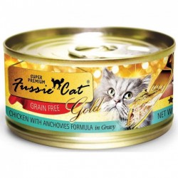 Fussie Cat (高竇貓) 金鑽優質貓罐頭 - 雞肉鯷魚 (80g)