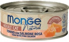 Monge 野生海魚系列 - 黃鰭吞拿魚配三文魚 貓罐 80g