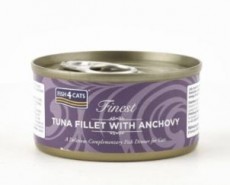 Fish4Cats 吞拿魚塊 + 鳳尾魚 (Tuna Fillet with Anchovy) 貓罐頭 70g 