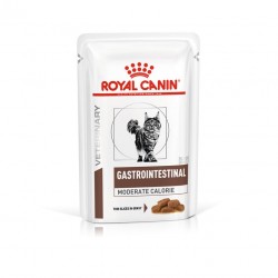 [凡購買處方用品, 訂單滿$500或以上可享免費送貨]　　Royal Canin - Gastro Intestinal Moderate Calorie (GIM35) 腸道處方貓濕包 (適量卡路里) - 85克 x 12包