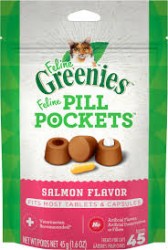 【購買正價貨品滿 $300/$800 可換購】　　　Greenies pill pockets 餵藥輔助貓小食 - 三文魚 到期日: 13/09/23