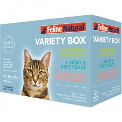 F9 Feline Natural 混味 貓濕包 Mixed Flavour Variety Pack 85g x12包優惠