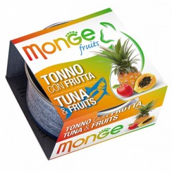 MONGE 清新水果系列 - 吞拿魚+雜果 貓罐頭  80g x 24罐 原箱優惠