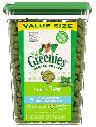 Greenies 貓貓潔齒餅珍寶桶 貓草味 9.75oz