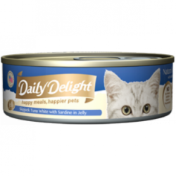 Daily Delight Jelly 系列 (DD-53) 白鰹吞拿魚+沙丁魚 貓罐 80g 